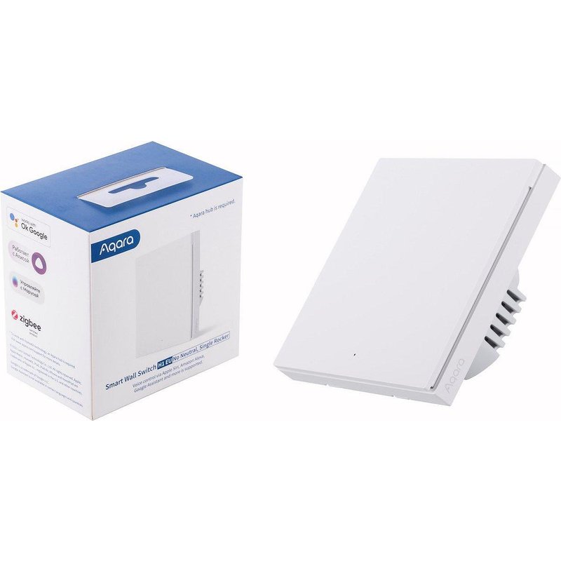 Aqara Smart Wall Switch H1 EU (No Neutral, Single Rocker)